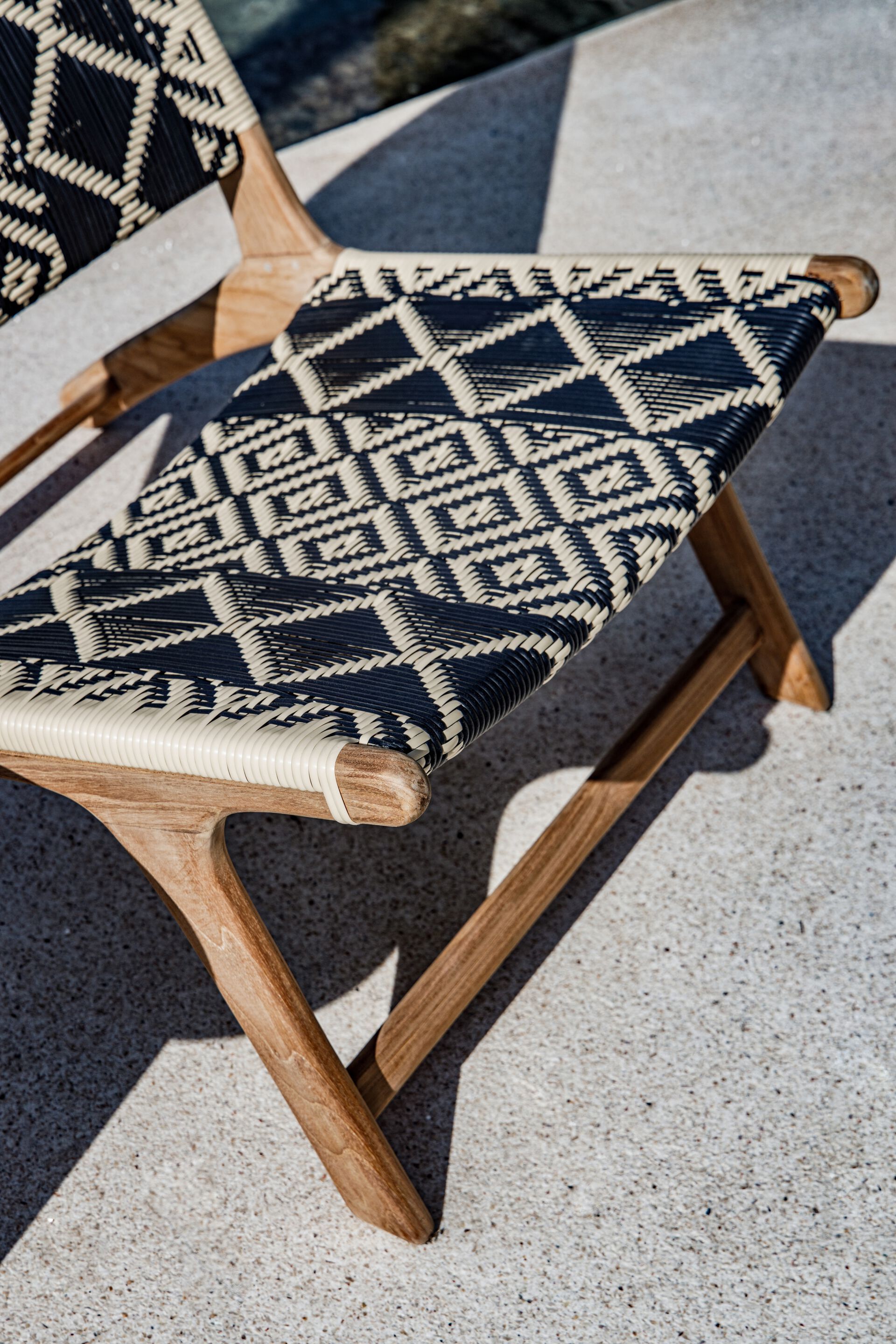 Садовое кресло из тикового дерева и синтетической ткани cbdesign Vienna Relax ARCH-00041545 - Вид №24