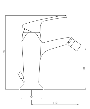 Смеситель на биде однорычажный Cezares LEGEND-BSM2-03/24 - Вид №1