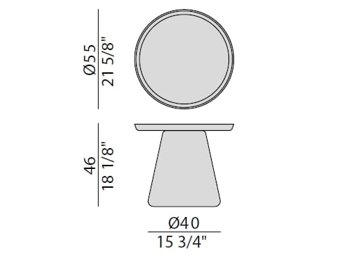 Круглый журнальный столик из дутого стекла и ореха Porada двадцать четыре ARCH-00134156 - Вид №9