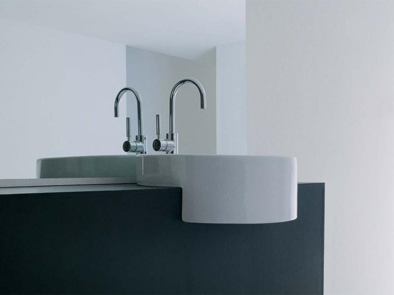 Керамический круглый одношаговый умывальник Ceramica Flaminia Twin ARCH-00057991