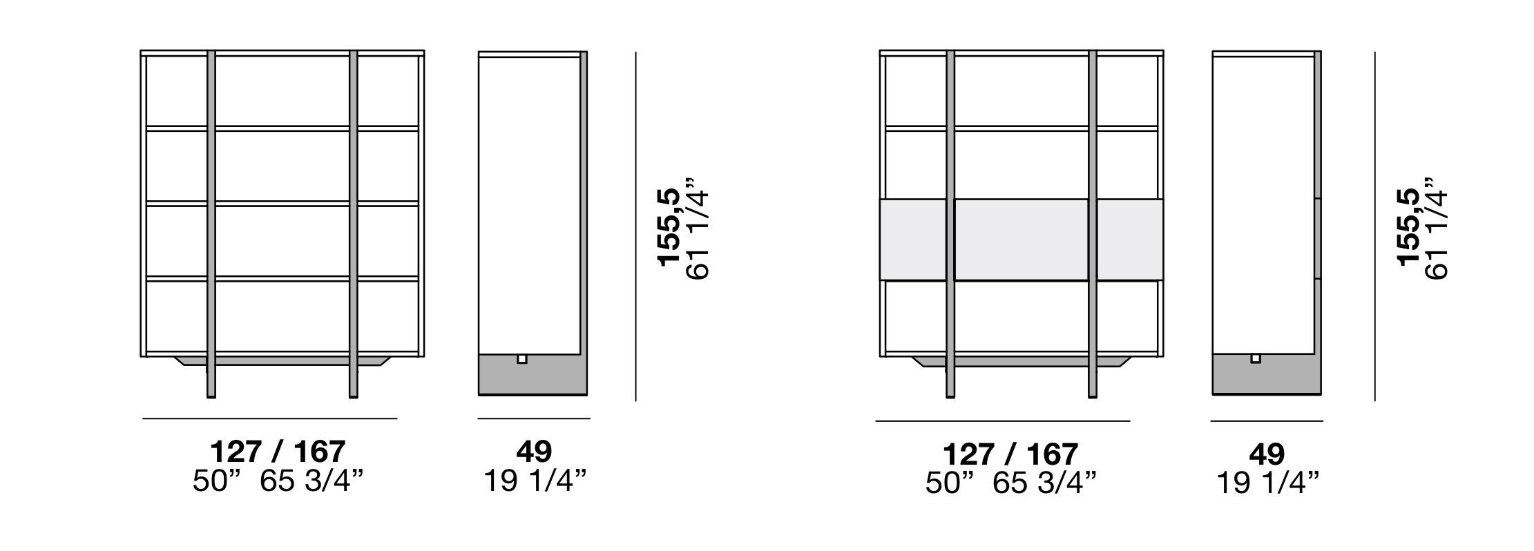 Деревянный книжный шкаф Alf DaFrè Recta ARCH-00131701 - Вид №5
