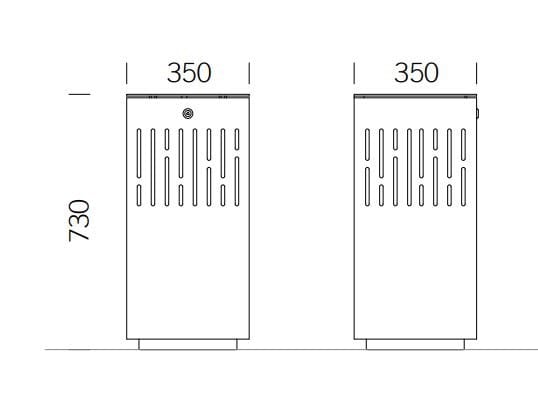 Нержавеющая сталь открытый мусорный бак BENKERT BANKE мусорное ведро ARCH-00098598 - Вид №2