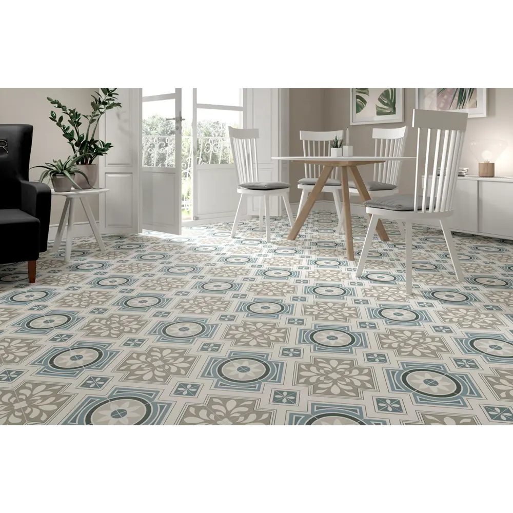 Плитка напольная Borneo Grey 45x45 см 1 м² цвет бежево-голубой Santreyd Timeless STLM-2068798 - Вид №4