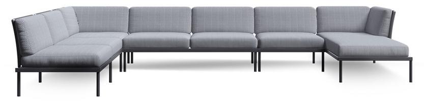 Atmosphera 2-местный тканевый садовый диван Flash Fsh.mc - Вид №4