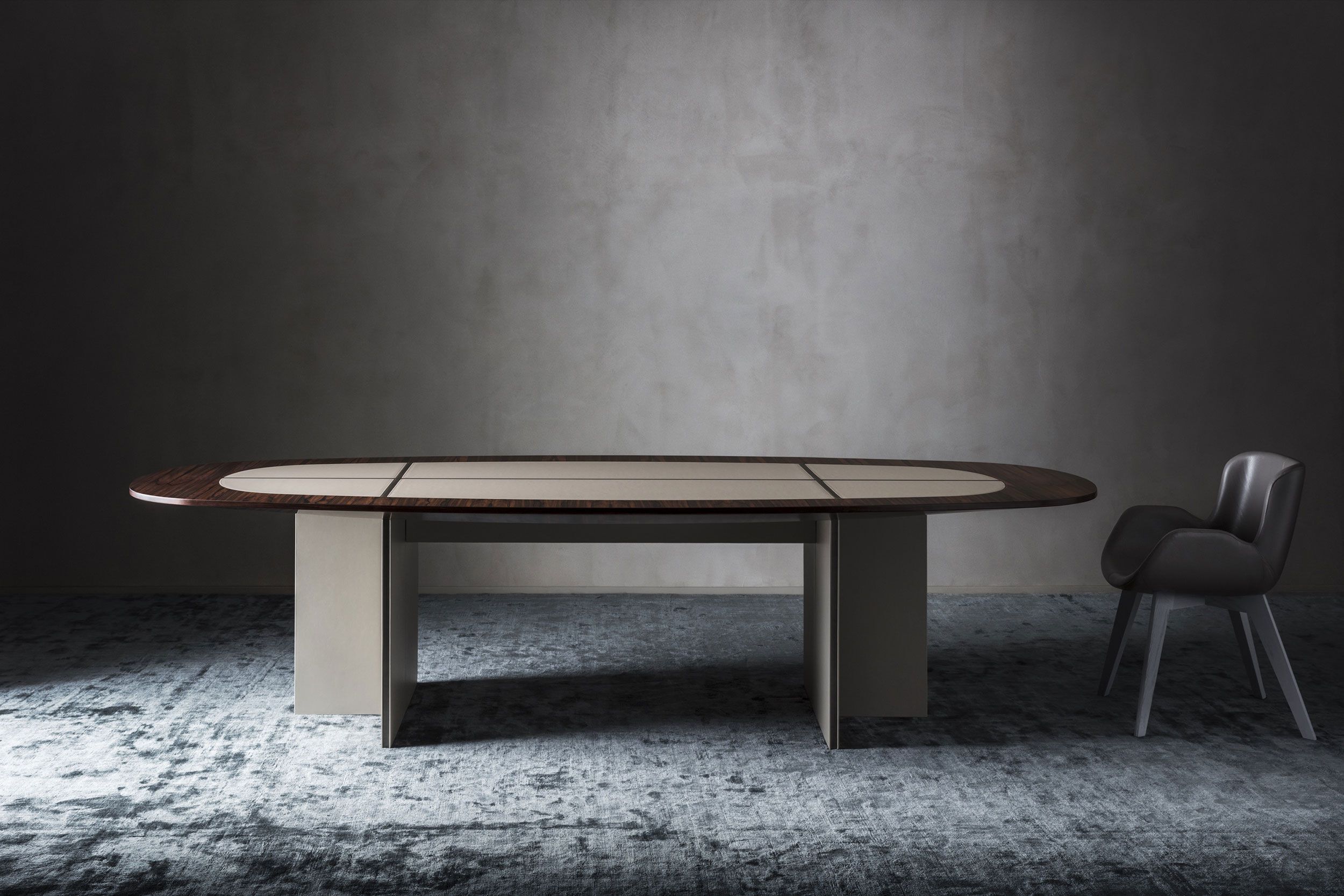 Эвкалиптовый стол с кожаной обивкой OAK Metronome ARCH-00125161 - Вид №4