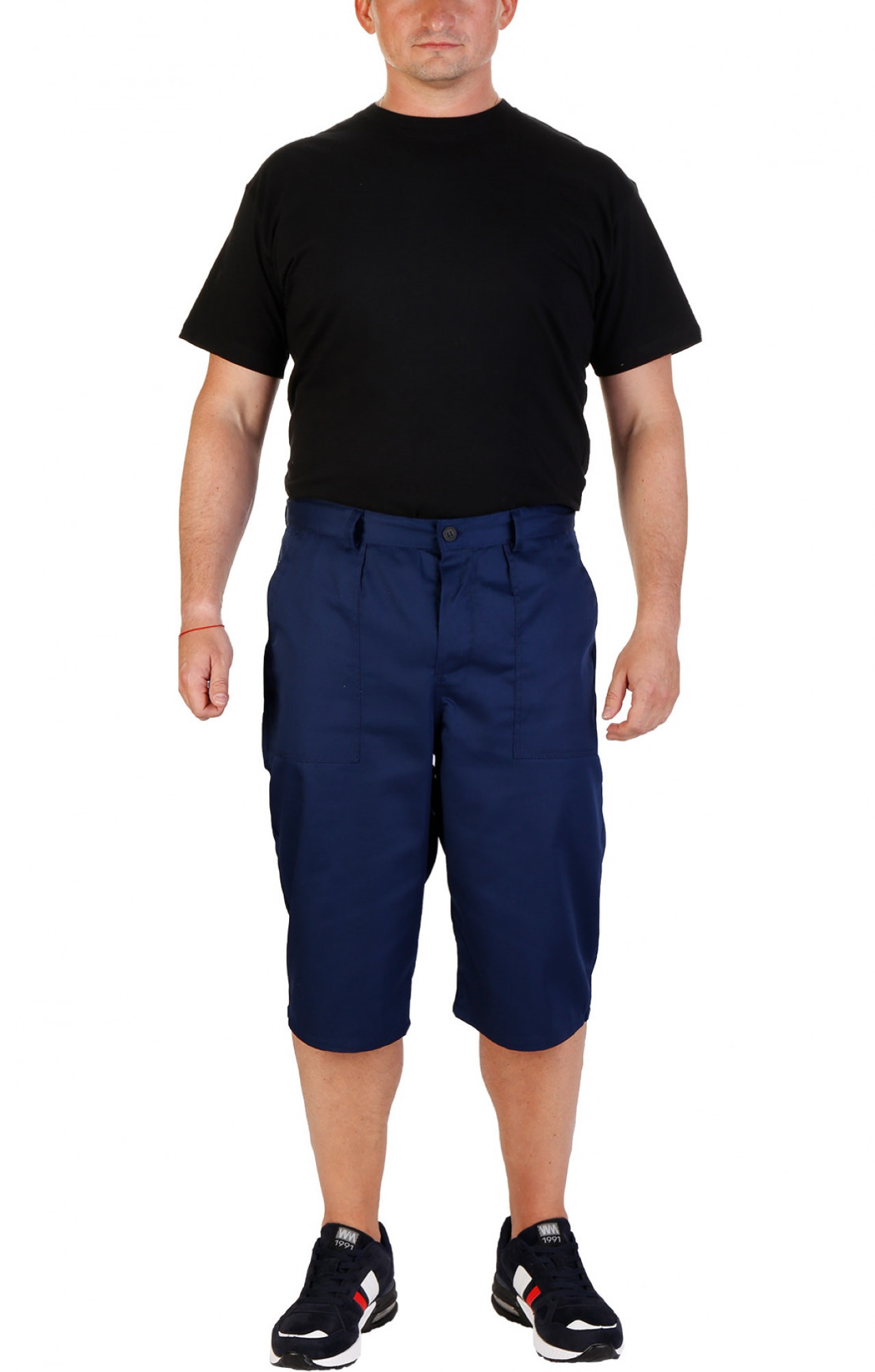 68043 Брюки рабочие укороченные "Труд" темно-синие  Летняя спецодежда  размер 56-58/170-176 