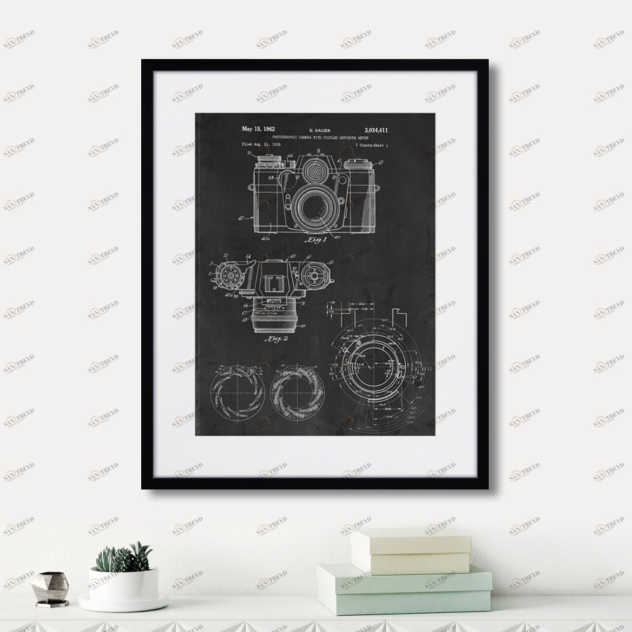 Картина в раме 52х42 см Photocamera, 2017г. КАРТИНЫ В КВАРТИРУ  264557 Белый;черный 