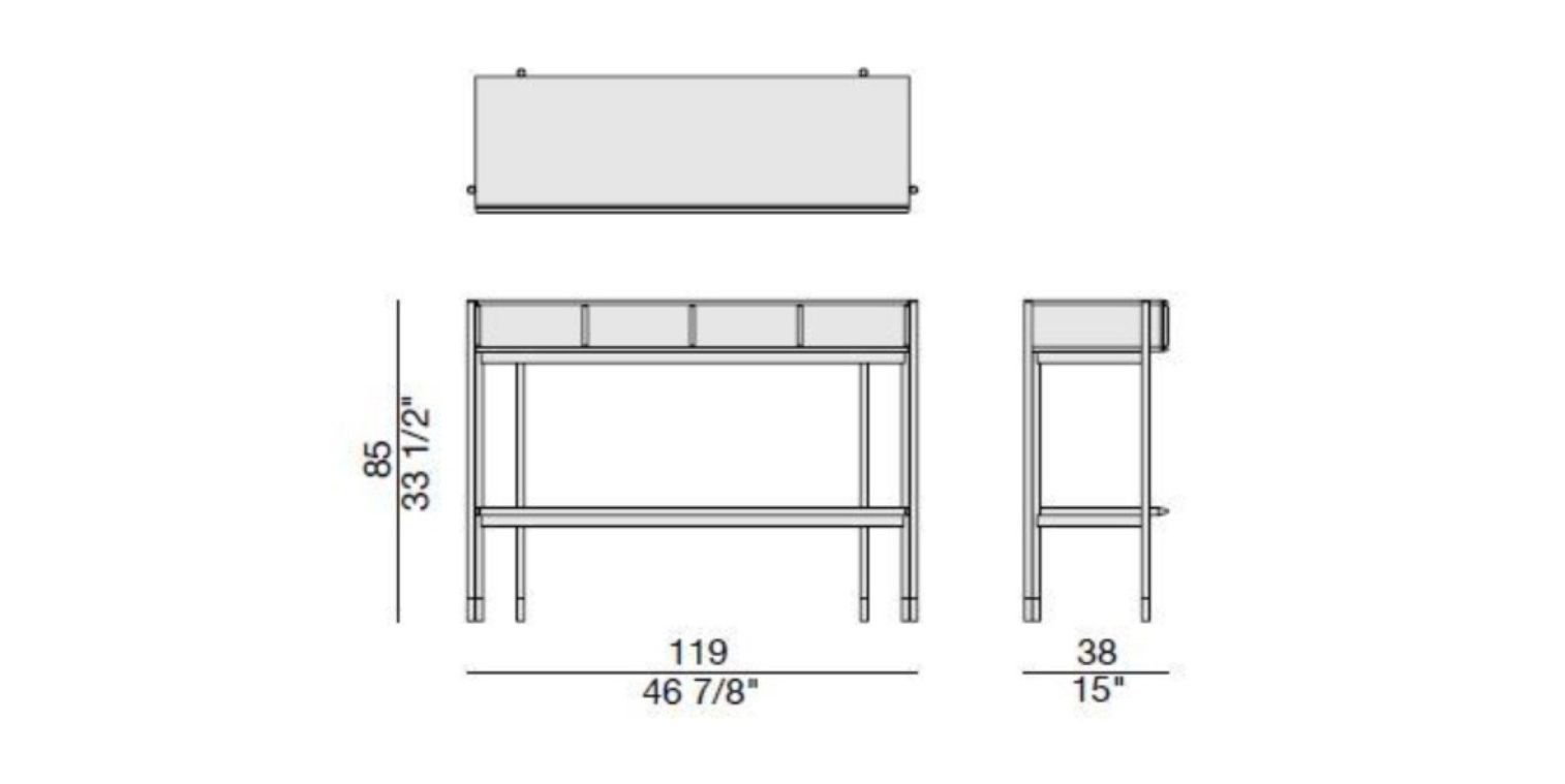 Деревянная прямоугольная консоль Porada Soul ARCH-00106170 - Вид №2