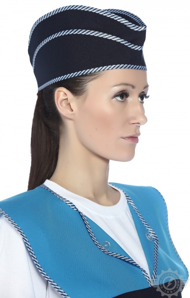 64414 Комплект "Людмила" темно-синий  Одежда для обслуживающего персонала  размер 44-54 Спецодежда  - Вид №10