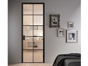 Стеклянная дверь промышленного стиля