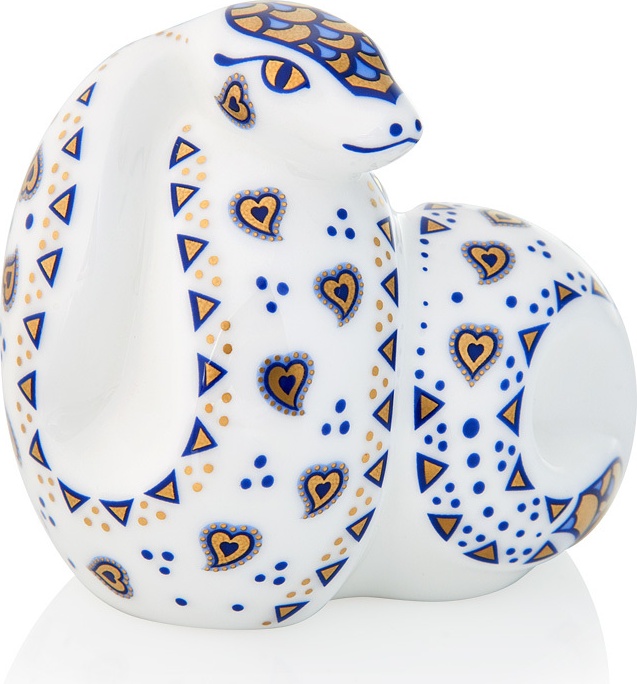 10538461 Royal Crown Derby Пресс-папье Royal Crown Derby "Символ года, Змея" 6см Фарфор костяной 
