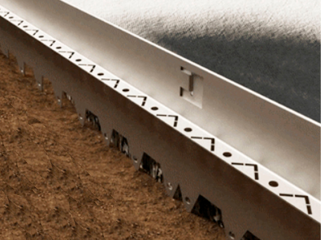 Металлический бордюр Т-образный 120*15,5*2,16 ГеоПластБорд GPBST-18 - Вид №4