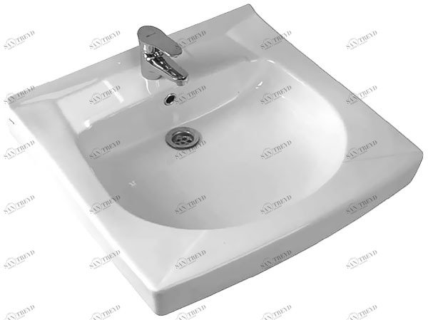 101647 Подвесная раковина настенная прямоугольная SANTEK  белая 