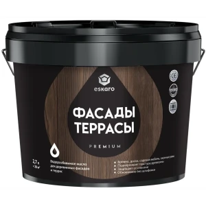Масло для дерева Eskaro Wood Facade Oil прозрачное 2.7 л 89385183