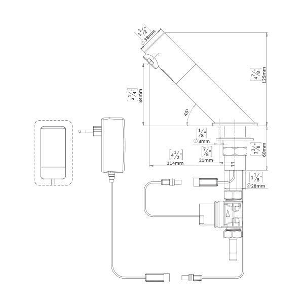 350700/50 Трубчатый бесконтактный смеситель dm для монтажа на палубе stern  - Вид №2