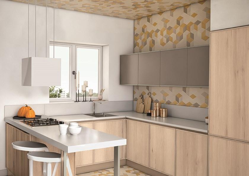 CREO Kitchens Кухня из ясеня со встроенными ручками Rewind sun-id-1499172 - Вид №1