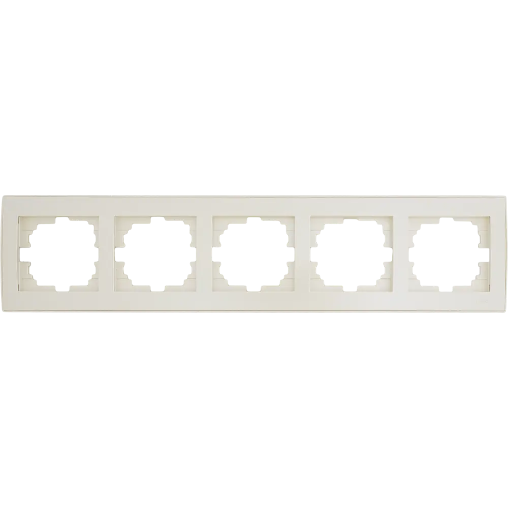 Рамка для розеток и выключателей Lezard Rain 5 постов, цвет жемчужно-белый матовый STLM-2082580