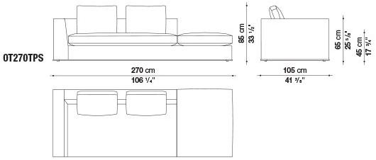 Maxalto Мягкая кушетка из ткани Otium sun-id-1485714 - Вид №4