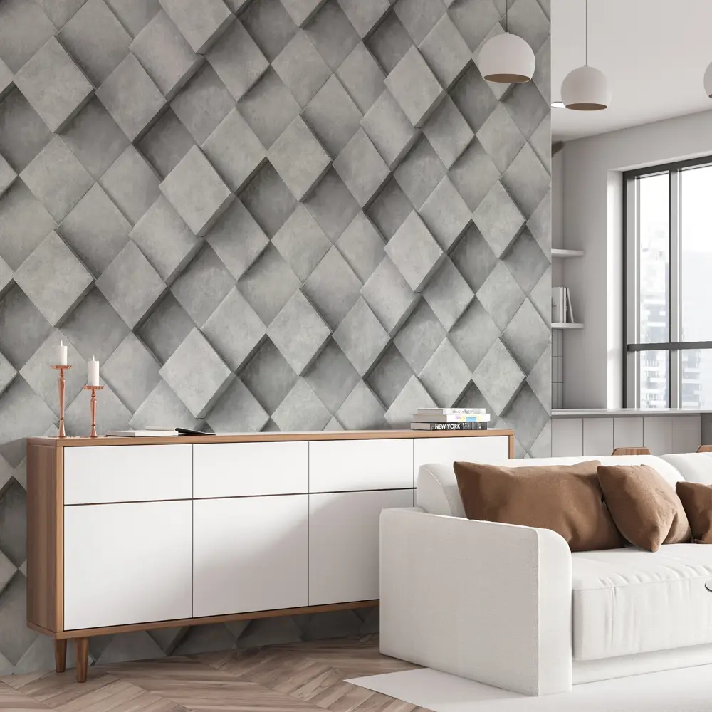 Обои флизелиновые Аспект Ру 3D Плита серые 1.06 м 70504-41АСП 3DПЛИТА STLM-2013272 - Вид №3