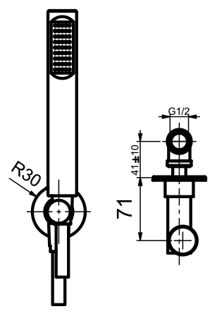 AC0982560 Душевой гарнитур Opera , черный Webert #VALUE!  - Вид №1