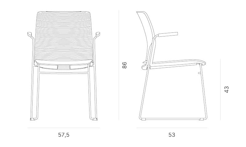 Штабелируемый стул Quadrifoglio Group Design Living ARCH-00023173 - Вид №7