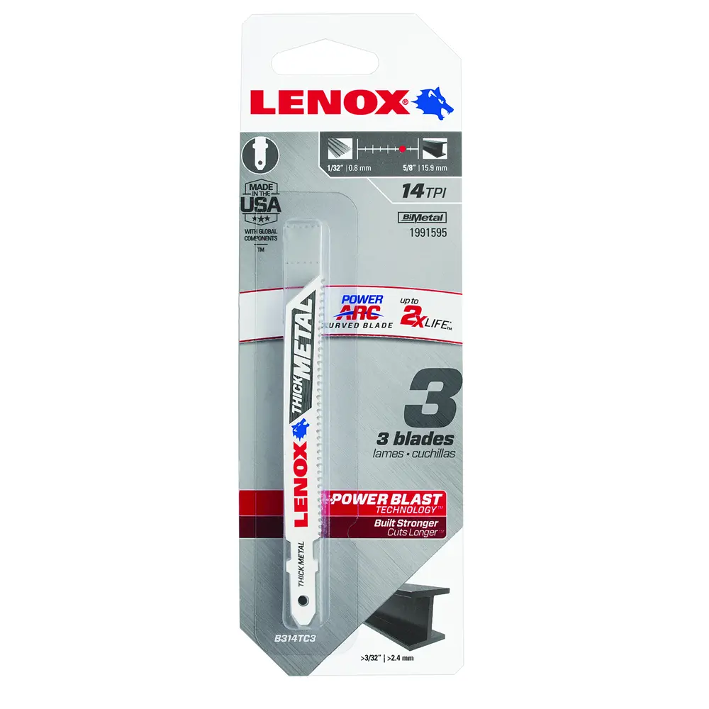 Пилки для лобзика по металлу B314TC Lenox, 3 шт STLM-2069177 - Вид №5