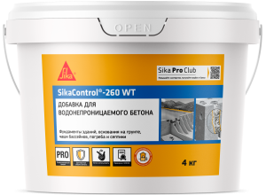 84954422 Добавка водоотталкивающая Control-260 WT, 4 кг STLM-0057381 SIKA