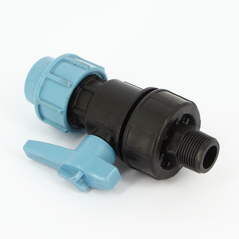 Кран НВ Unidelta 3/4" для труб ПНД полипропилен PP-B 1075003003001 - Вид №3