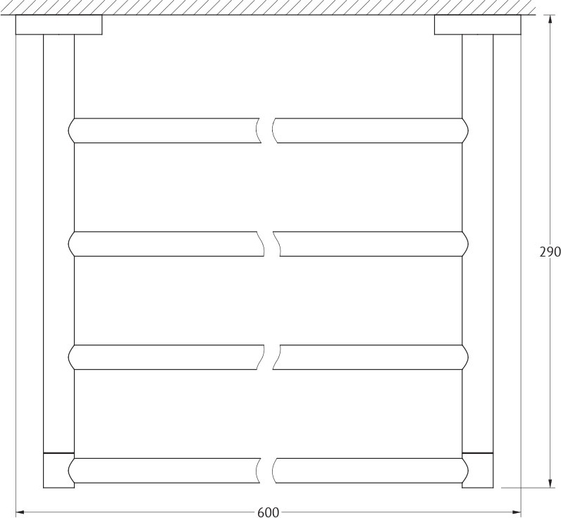 HAR 033 Полка для полотенец со штангой 60 cm ARTWELLE Harmonie - Вид №1