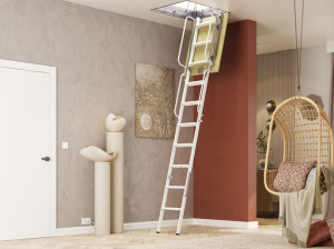 Стальная выдвижная лестница