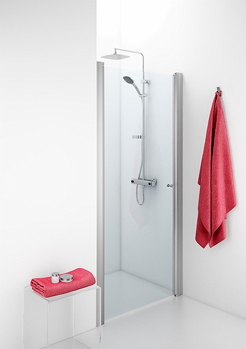 500.982.00.5 Распашная дверь IDO Showerama 10-0, IDO Showerama 10-0, матовый профиль / прозрачное стекло, 1100 мм 