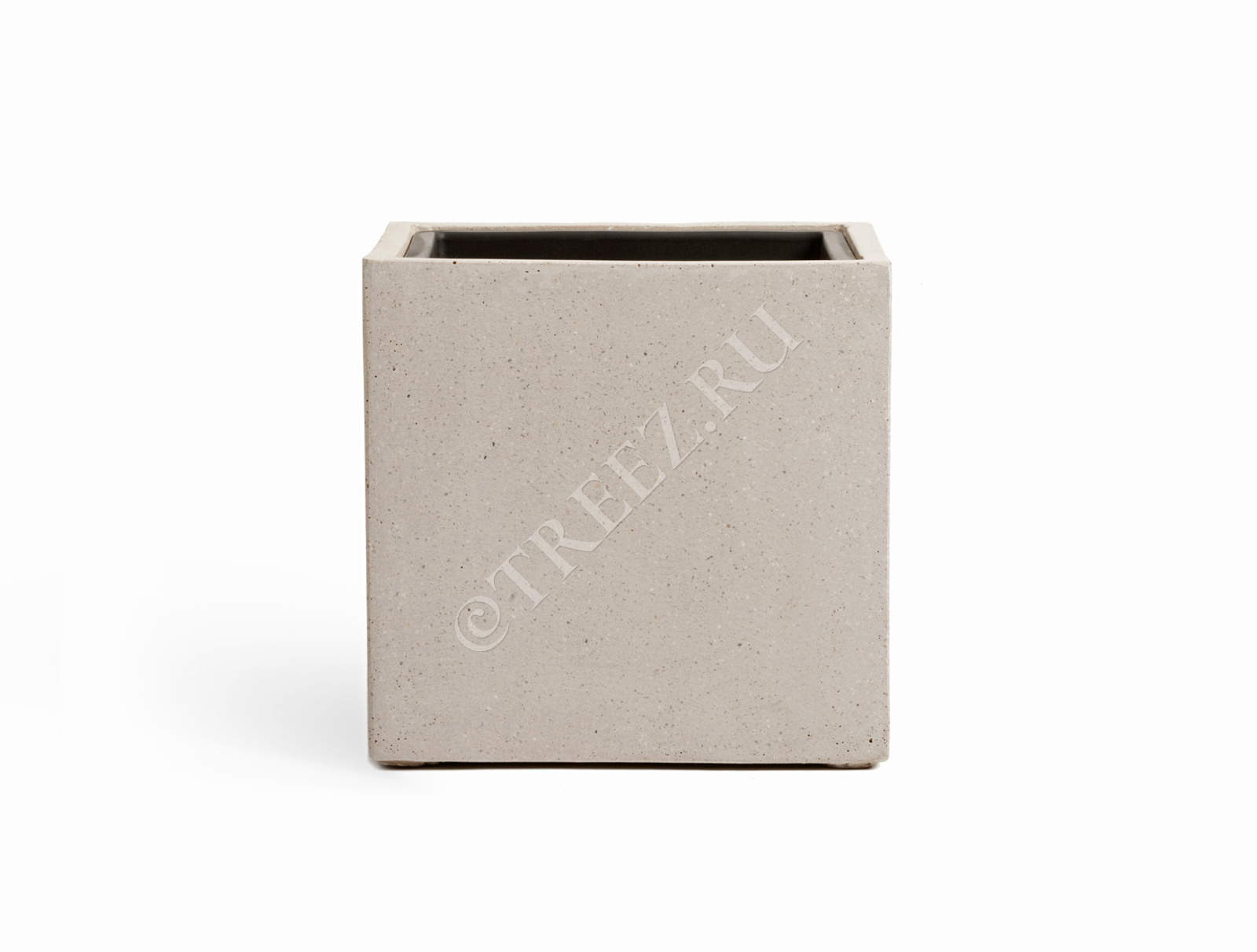 41.3317-02-005-BE-30 Кашпо  Effectory - серия Beton - Куб - Белый песок Цветочная коллекция  - Вид №2