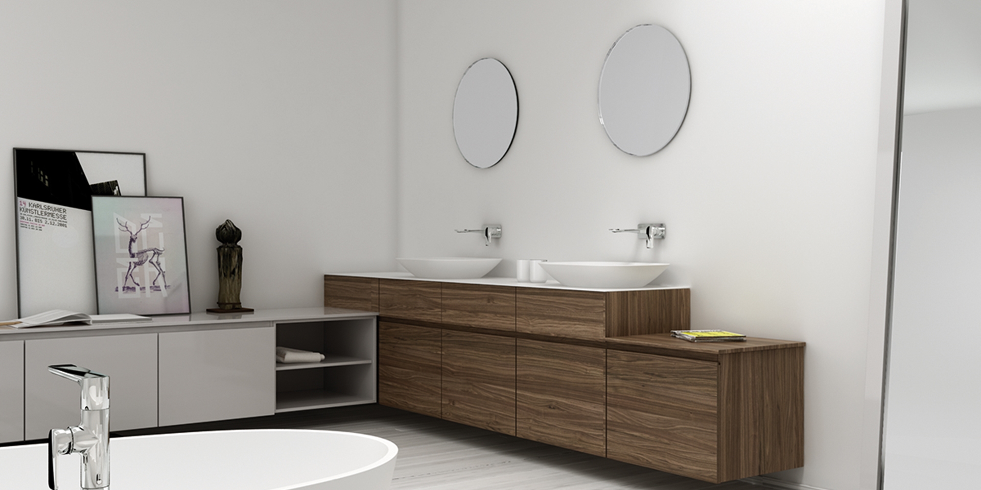 LA450 Накладная раковина на столешницу  овальная Inbani  - Вид №3