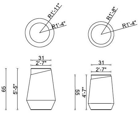 ENNE Круглый сервировочный стол sun-id-1345114 - Вид №2