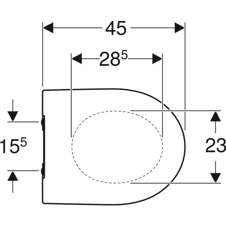574950000 Сиденье для унитаза Geberit iCon тонкое исполнение Geberit  - Вид №2
