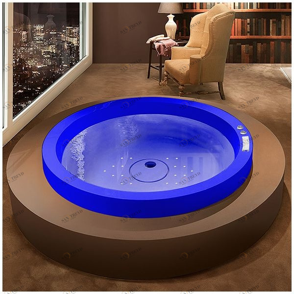 Ванна GRUPPO TREESSE Eos 160 STA-V846C-SI синяя с аэромассажем круглая отдельностоящая STAV846CSI