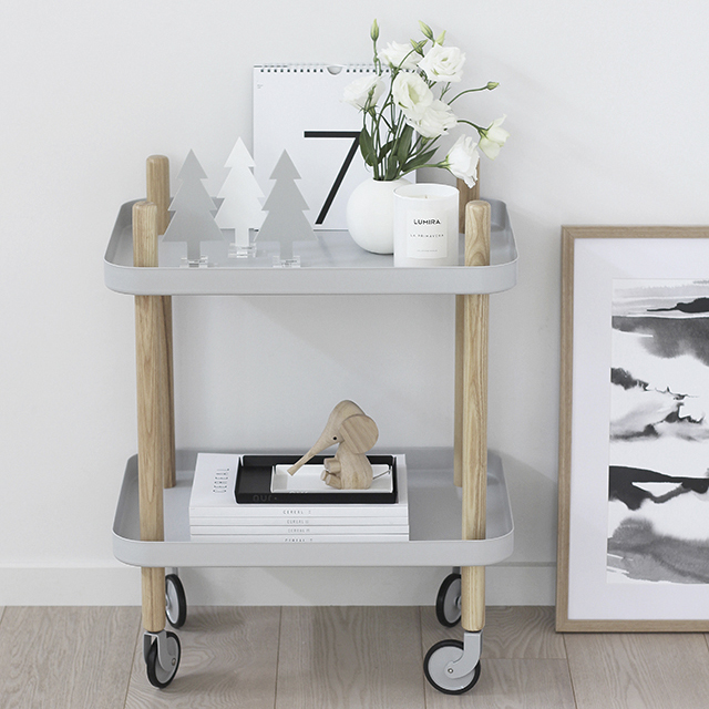 Стол сервировочный на колесиках Block светло-серый Normann Copenhagen 602200 - Вид №1