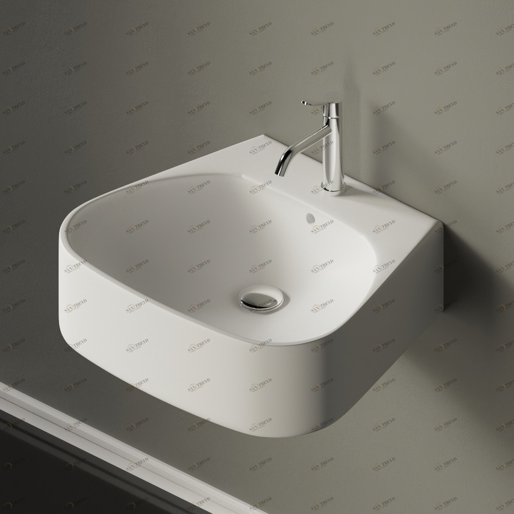 ACER08951RZP Подвесная раковина настенная прямоугольная Agape Pear белая