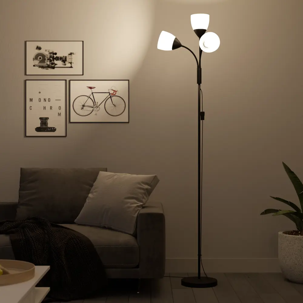 Торшер KREAFORTA «Viliya» цвет белый/черный STLM-2105681 - Вид №9