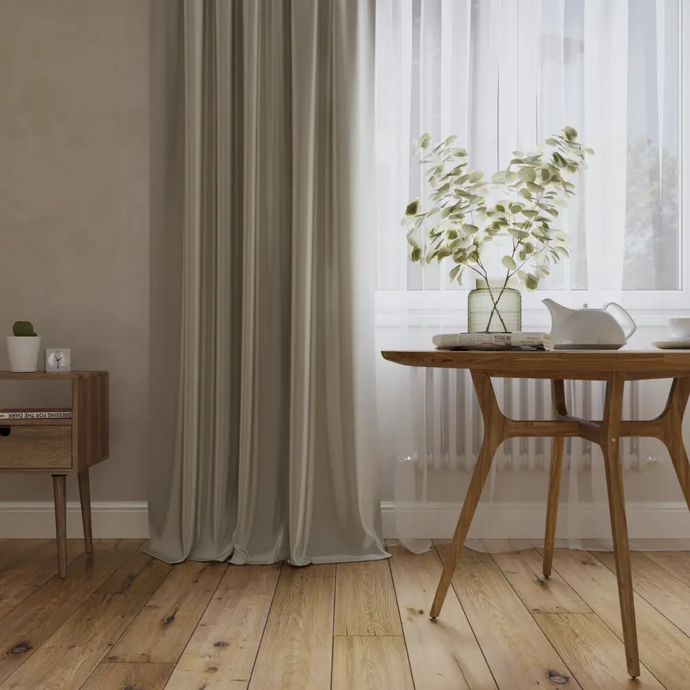 Штора на ленте Light 160x280 см цвет серо-бежевый MIAMOZA STLM-2117036