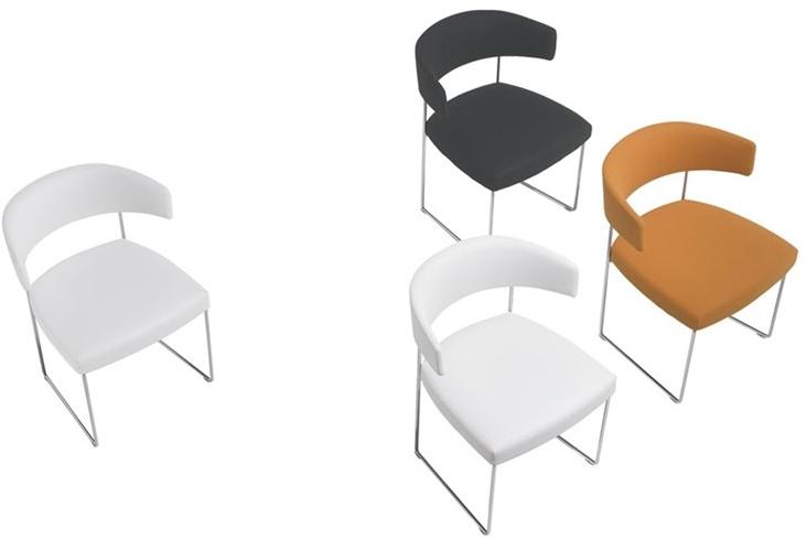 Andreu World Мягкое кресло-санки из ткани с открытой спинкой Tauro So4200 - Вид №3