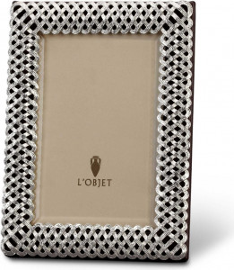 10575441 L’Objet Фоторамка 13х18см "Плетение" (платиновое покрытие) п/к Латунь