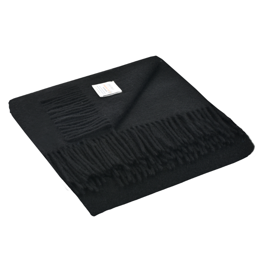 Плед шерстяной Dalia, 130х180 см, черный MARZOTTO DALIA0199 - Вид №1