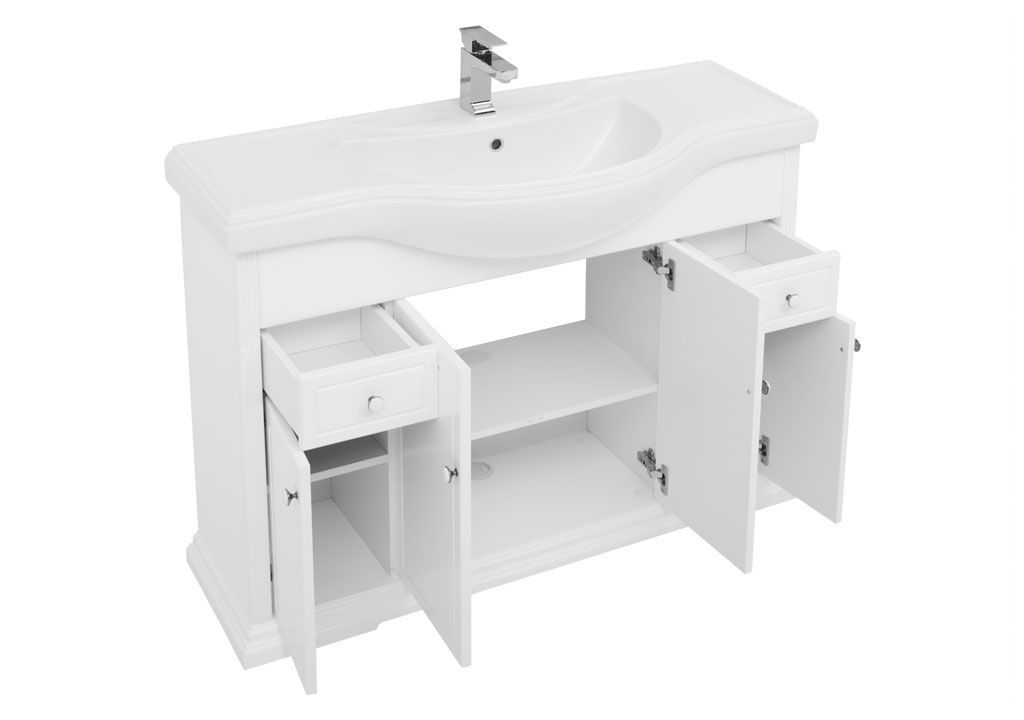 Тумба с раковиной Aquanet Лагуна Классик 120 белый 0017530200188774 - Вид №3