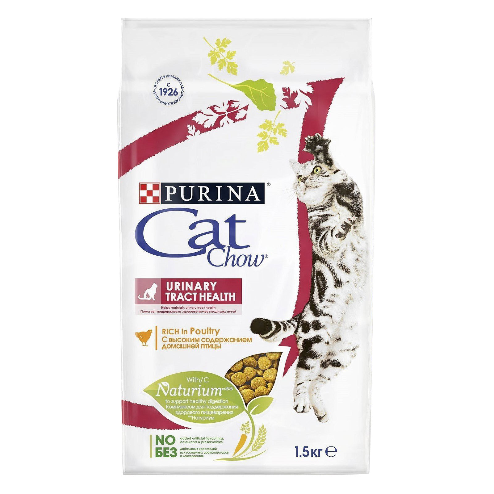 Т0056510 Корм для кошек для здоровья мочевыводящих путей, домашняя птица, сух. 1,5 кг Cat Chow 