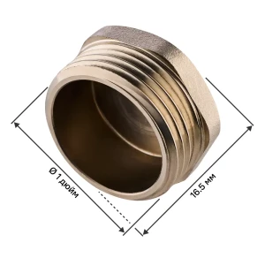 Заглушка MONLID 1" НР мм никелированная латунь