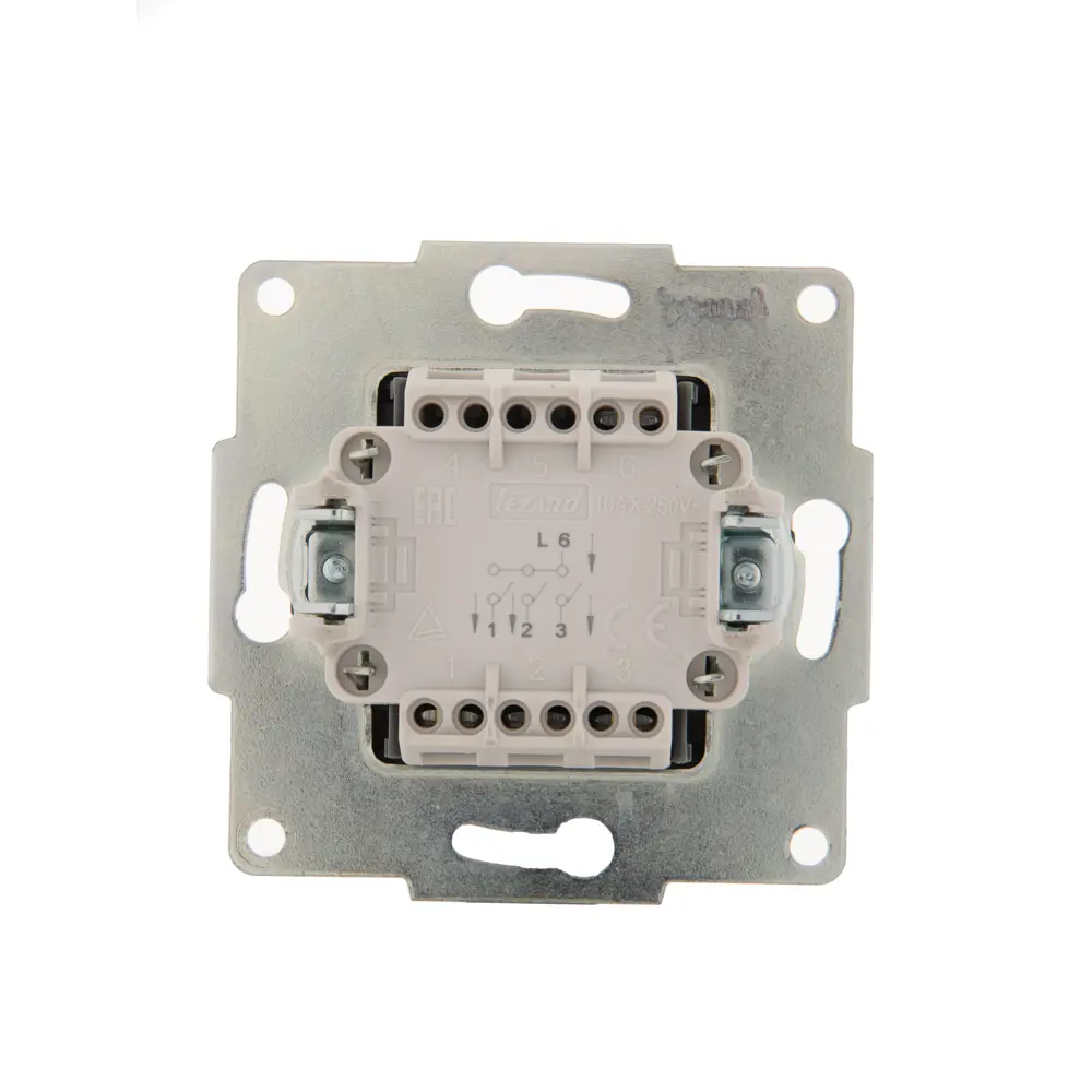 Выключатель Lezard Karina 3 клавиши цвет жемчужный белый перламутровый STLM-2183145 - Вид №3