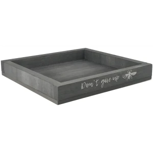 Поднос-мини квадратный 16x16 см Графио П4 дерево цвет серый