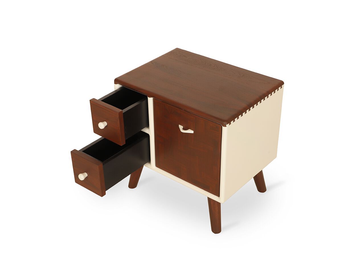 Тумбочка из тикового дерева с ящиками Alankaram MOSAIQUE ARCH-00016529 - Вид №1