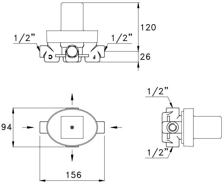 RUBINETTERIE STELLA Термостатический смеситель для душа Bamboo sun-id-1424135 - Вид №1